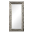 tall wall mirror decor Uttermost Metallic Silver Mirror This Contemporary Piece Has An Animalistic Behavior With Its Organic Wavy Texture, Finished In A Metallic Silver.