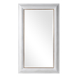 oval mirror frame ideas Uttermost Large White Mirror This Mirror Features An Elegant Wooden Frame With Graceful Curves Finished In A Distressed White With A Petite Gold Inner Liner. The Piece Has A 1 1/4" Bevel And May Be Hung Horizontal Or Vertical.