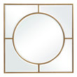 rustic wood round mirror Uttermost Gold Square Mirror Showcasing A Refined Traditional Style, This Square Mirror Features A Classic Brushed Gold Finish With Curved Beveled Mirrors. Group Multiple Pieces Together To Create An Eye-catching Wall Display. May Be Hung Horizontal Or Vertical.