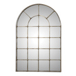 modern oval wall mirror Uttermost Arch Window Mirrors Hand Forged Metal Finished In A Oxidized Plated Silver. NA