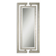 wood and mirror wall decor Uttermost Large Metal Modern Silver Mirrors Scratched Silver Leaf.