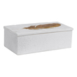 shower wall box Uttermost Decorative Boxes Boxes and Bookends Decorative Box Has An Aged White Stone Look With An Etched Gold Leaf Feather Accent And Lift-off Lid.