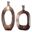 Vases-Urns-Trays-Finials Uttermost Kyler Aluminum Over-sized Set Of Two Handcra Accessories 18965 792977189658 Vases Urns & Finials Urns Vases steel aluminium BRONZE Iron 20-50 