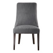 edloe finch chairs Uttermost  Accent Chairs & Armchairs Gracefully Shallow Side Wings And Tall, Tapered Legs Make A Sophisticated Statement In Rich Hues Of Charcoal Gray With Dark Walnut Finished Wood.