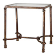 used end tables for sale near me Uttermost Accent & End Tables Inspired By Ancient Horse Bridles, This End Table Of Forged Iron Is A Blending Of Rings And Curves Finished In Rustic Bronze Patina. The Top Is Made Of Clear, Tempered Glass. Matthew Williams