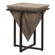 end table ideas Uttermost Accent & End Tables This Upside Down Pyramid Constructed From Aged Fir Wood Is Finished In A Heavy Hand Applied Gray Wash, Nestled Into An Iron Base Finished In Aged Black.