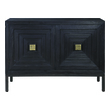 3 door storage unit Uttermost Chests & Cabinets A Contemporary Geometric Two Door Accent Cabinet, Constructed From Deeply Grained Fir Wood Finished In A Dark Ebony Stain, Accented With Brushed Brass Hardware.  Has One Fixed Interior Shelf.