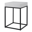 tall skinny bedside table Uttermost Accent & End Tables Accent Tables This Modern Accent Table Combines A White Marble Look, Atop A Simple Steel Base Finished In Aged Black.