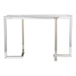hall console table with drawers Uttermost  Console Table Modern Glam Console Features An Asymmetrical Dual-toned Stainless Steel Frame Finished In Polished Nickel And Polished Gold With A Clear Tempered Glass Top.