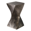 small coffee table ideas Uttermost Accent & End Tables Featuring A Unique Twisted Hourglass Shape, This Cast Textured Aluminum Table Is Finished In A Heavily Tarnished Silver With Oxidized Distressing Details.
