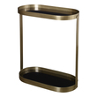 cheap side tables for living room Uttermost Accent & End Tables Simple Lines With Versatile Styling, This Thick Stainless Steel Accent Table Is Finished In Antique Gold, Featuring Black Glass Inlaid Shelves.