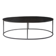 small storage side table Uttermost Cocktail & Coffee Tables Simplistic Industrial Style Coffee Table, Constructed In An Aged Black Iron Featuring A Cast Textured Aluminum Slab Top Finished In A Plated Antique Black.
