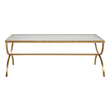 marble coffee table design Uttermost Coffee Table Traditionally Inspired, This Coffee Table Showcases Graceful Lines Constructed By Hand Forged Iron In An Antiqued Gold Finish With A Tempered Glass Top.