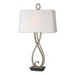 Table Lamps Uttermost Ferndale METAL Scroll Metal Finished In A Lig Lamps 26341 792977263419 Table Lamps Silver White snow David Frisch Blown Glass Crystal Cement L Complete Vanity Sets 