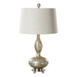 modern black desk lamp Uttermost Table Lamp Smoked Mercury Glass Accented With Brushed Nickel Metal Details.
