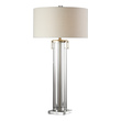 Table Lamps Uttermost Monette Steel&crystal&acrylic This Substantial Lamp Features Lamps 27731 792977789773 Tall Cylinder Lamp White snow Acrylic Blown Glass Crystal C 