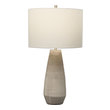bed lamps for sale Uttermost Taupe-Gray Table Lamp Simple Yet Stylish, This Ceramic Table Lamp Is Finished In A Crackled Taupe-gray Glaze With Noticeable Distressed Details And Antique Brushed Brass Accents.