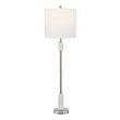tiffany lampshade Uttermost Nickel Buffet Lamp Showcasing A Transitional Elegance, This Buffet Lamp Features A Plated Polished Nickel Finish With Sophisticated White Marble Details And A Thick Crystal Foot.