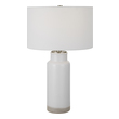 Table Lamps Uttermost Albany CERAMIC IRON FABRIC Inspired By Farmhouse Style Po Lamps 30038 792977300381 White Farmhouse Table Lamp White snow TABLE Blown Glass Crystal Cement L 
