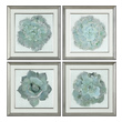 cheap artwork for walls Uttermost Botanical Prints Silver Leaf Scratched Finish On Frame With A Light Gray Wash, Also Has A Matching Fillet.  Prints Are Under Glass.