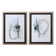 house art decor Uttermost Abstract Art Gray, Taupe, Blue, Black Abstract Prints, Driftwood Gray Step Up Frame With Black Inner Liner, Under Glass