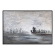 wall design art painting Uttermost Landscape Art Hand Painted Canvas Over A Wooden Frame With A Thin Black Gallery Frame Surround.