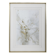 living room wall decor modern Uttermost Modern Abstract Art Neutral Abstract Print, Light Gray, White, Gold Leaf, Triple Matting With Spacers, Warm Silver Leaf Finish On Petite Rectangle Frame, Under Glass