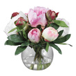 orchids arrangements centerpieces Uttermost Artificial Flowers / Centerpiece A Sweet Mix Of Lush Pink And Cream Peony Cuttings Placed In A Round, Clear Glass Vase With Faux Water.