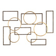 toscano wall sculptures Uttermost Metal Wall Art A Fun Combination Of Iron Circles And Rectangles In Rich Brushed Bronze And Gold Leaf.