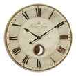 wall decor with a clock Uttermost Wall Clocks Weathered Laminated Clock Face With Brass Center Components And Internal Pendulum. Quartz Movement Ensures Accurate Timekeeping. Requires Two "AA" Batteries.