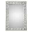 flower floor mirror Uttermost Silver Leaf Mirror Solid Pine Frame Finished In A Lightly Antiqued Silver Leaf Decorated With Small Beveled Mirrors.