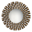 mirror frames for bathroom mirrors Uttermost Silver Leaf Round Mirror Three-dimensional Open Design Finished In A Lightly Antiqued Distressed Silver Leaf With Black Undertones.