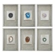 picture to canvas art Uttermost Stone Wall Art Wall Art Silver Leaf Shadow Boxes Accented With Mottled Silver Champagne Background Encasing Slabs Of Colorful Agate Stone Under Glass. The Agate Will Vary Slightly In Shape And Color.