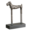 black dog figurine Uttermost Figurines & Sculptures Heavily Distressed Cast Iron With Golden Bronze Highlights.