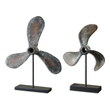 fawn garden statue Uttermost Figurines & Sculptures Reproduction Boat Propellers, A Conversation Piece In Any Room.  Cast From Old Propellers, These Items Show The Natural Wear And Imperfections Of The Originals.  The Finish Is A Rust Brown With Green Tarnish And A Gray Glaze.  The Steel Base Is Matte Black. Sizes: Sm-11x18x4, Lg-16x21x4