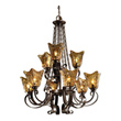 3 shade chandelier Uttermost Chandeliers Chandelier Oil Rubbed Bronze With Toffee Art Glass Shades. Carolyn Kinder