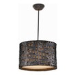 design ceiling lamp Uttermost Drum Pendants Straps Of Metal Finished In A Rust Black With Aged Silver Undertones And Fabric Liner. Carolyn Kinder