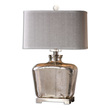 small grey lampshade for bedside lamp Uttermost Mercury Glass Table Lamps Speckled Mercury Glass With Brushed Nickel Plated Details And Crystal Accents.