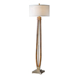 branch sconce Uttermost Burnished Wood Floor Lamp Floor Lamps Solid Wood Supports Finished In A Burnished Honey Stain, Accented With Plated, Brushed Coffee Bronze Iron Details.