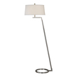 floor lamp styles Uttermost Modern Nickel Floor Lamp Steel Open Ring Foot Balancing A Slightly Tapered Arm Finished In A Plated Brushed Nickel.