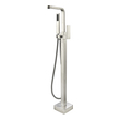 bath filler with shower attachment Vanity Art Clawfoot Freestanding Tub Faucets Brushed Nickel