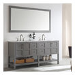 bathroom vanity with sink 60 inch Vinnova Bathroom Vanities Grey Finish