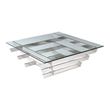 square metal side table WhiteLine Occasional Coffee Tables