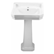 Pedestal Sinks and Bases Whitehaus Isabella Vitreous China White Bathroom B112M-P 848130029771 Sink 