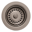 sink stopper cover Whitehaus Basket Strainer Sink Drains and Strainers Brushed Nickel