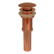 push in sink stopper Whitehaus Drain Bathroom Sink Drains Polished Copper