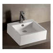 Whitehaus Wall Mount Sinks, Whitesnow, Square, Vitreous China, White, Complete Vanity Sets, Vitreous China, Bathroom, Sink, 848130026213, WHKN4051