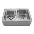 40 sink Whitehaus Sink Double Bowl Sinks Brushed Stainless Steel