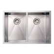 30 x 20 drop in sink Whitehaus Sink Double Bowl Sinks Brushed Stainless Steel