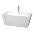 free standing tub on platform Wyndham Freestanding Bathtub White